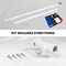 G128 - 6 Feet Tangle Free Spinning Flagpole (White) Blue Lives Matter Flag Brass Grommets Embroidered 3x5 ft (Flag Included) Aluminum Flag Pole